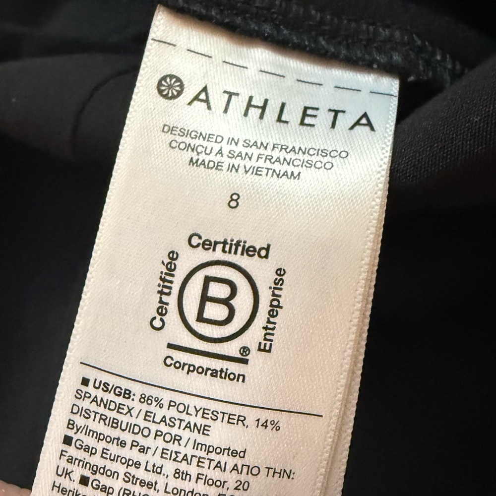 Athleta Endless Pant Black High Rise Activewear Athleisure Casual Women’s 8 - Picture 10 of 11